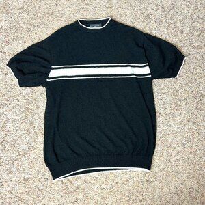 Le Monde Sweater Mens Size XL Black Lightweight Pullover